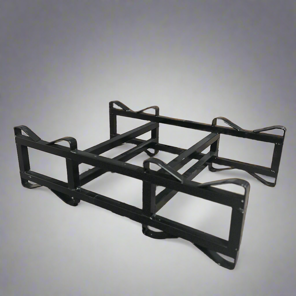 Refurbished 53-60 Gallon 2 Barrel Steel Rack (6
