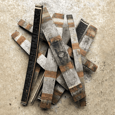 Reclaimed Whiskey Oak Staves (Pack of 10 Wide)