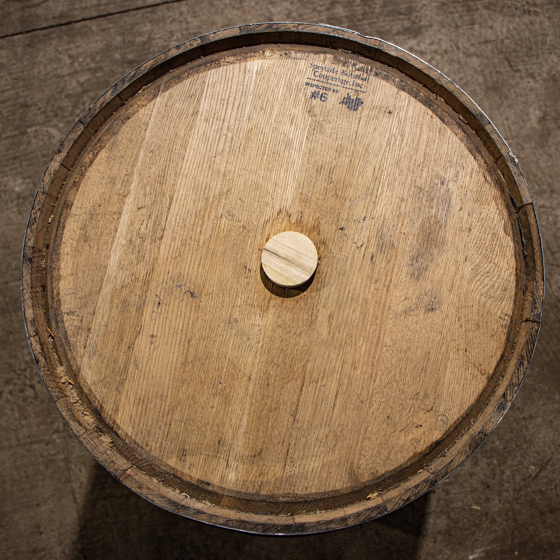53 Gallon MGP Bourbon Barrel - Fresh Empty, Once Used - Head Bung Only