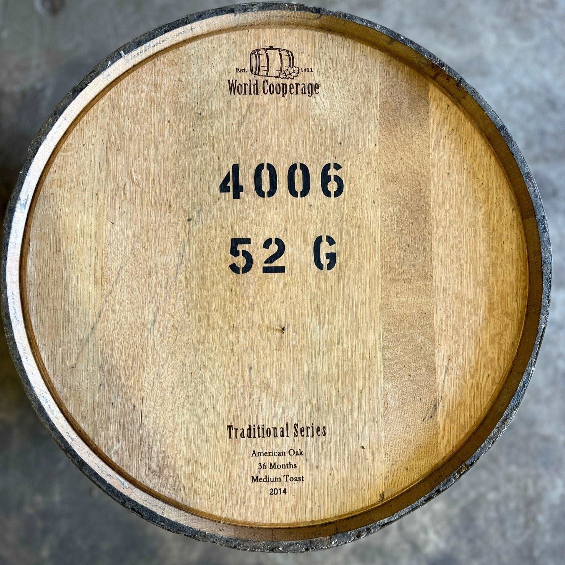 200 Litre White Chardonnay Wine Barrel - American Oak - The County Cooperage