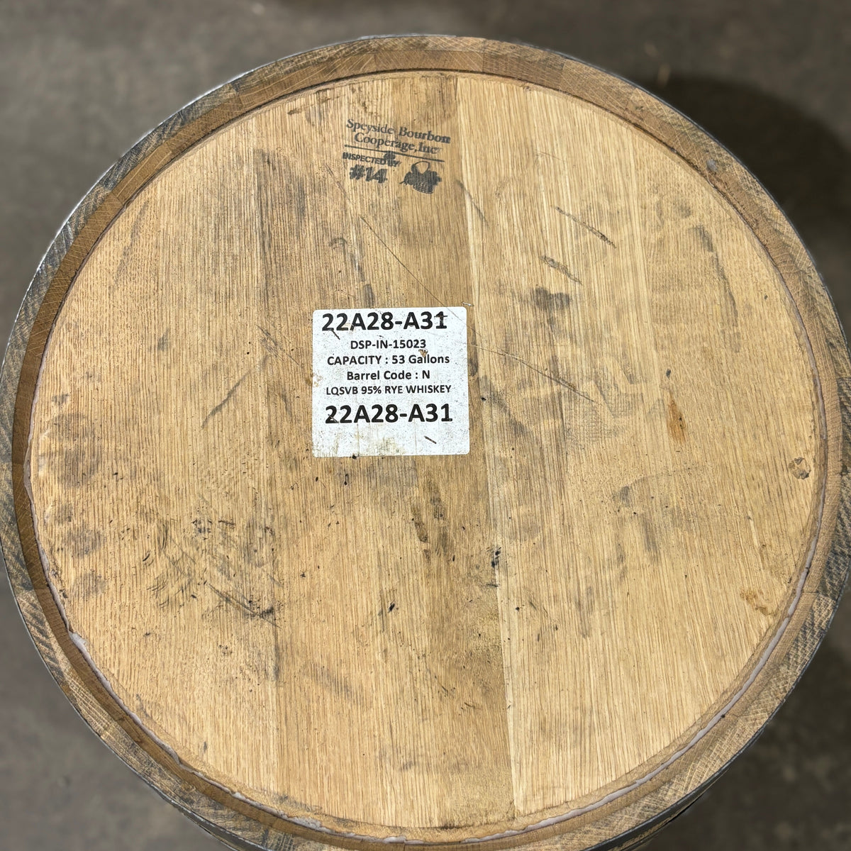 53 Gallon Maple Syrup Barrel (Ex-Rye)