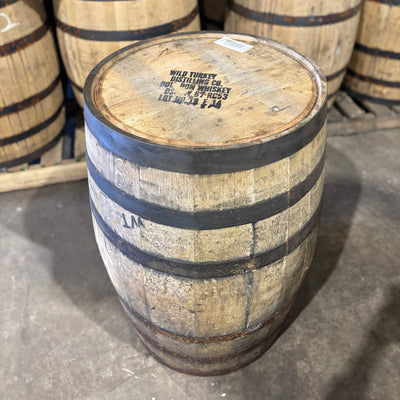 53 Gallon Wild Turkey Bourbon Barrel - 5-8 year - Fresh Empty, Once Used