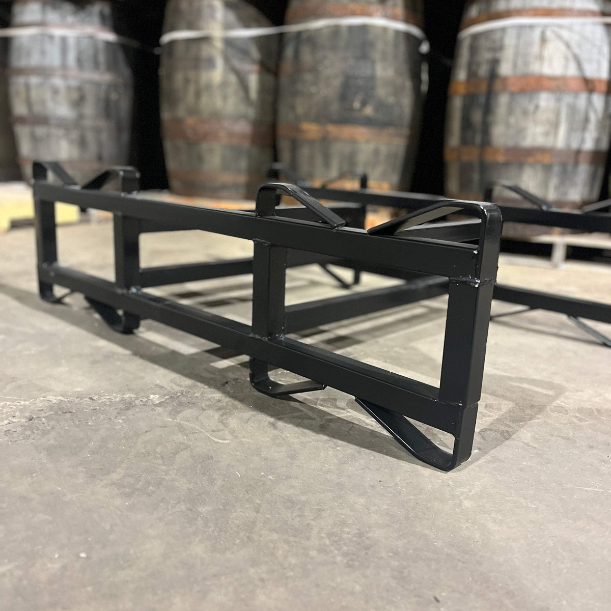 Empty Barrel Rack Refurbished 53-60 Gallon 2 Barrel Steel Rack (6