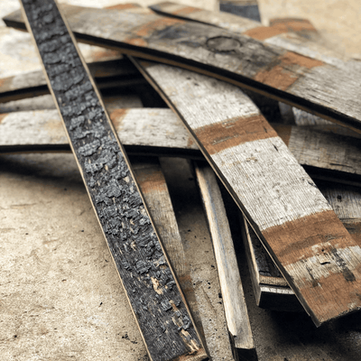 Reclaimed Whiskey Oak Staves (Pack of 10 Wide)